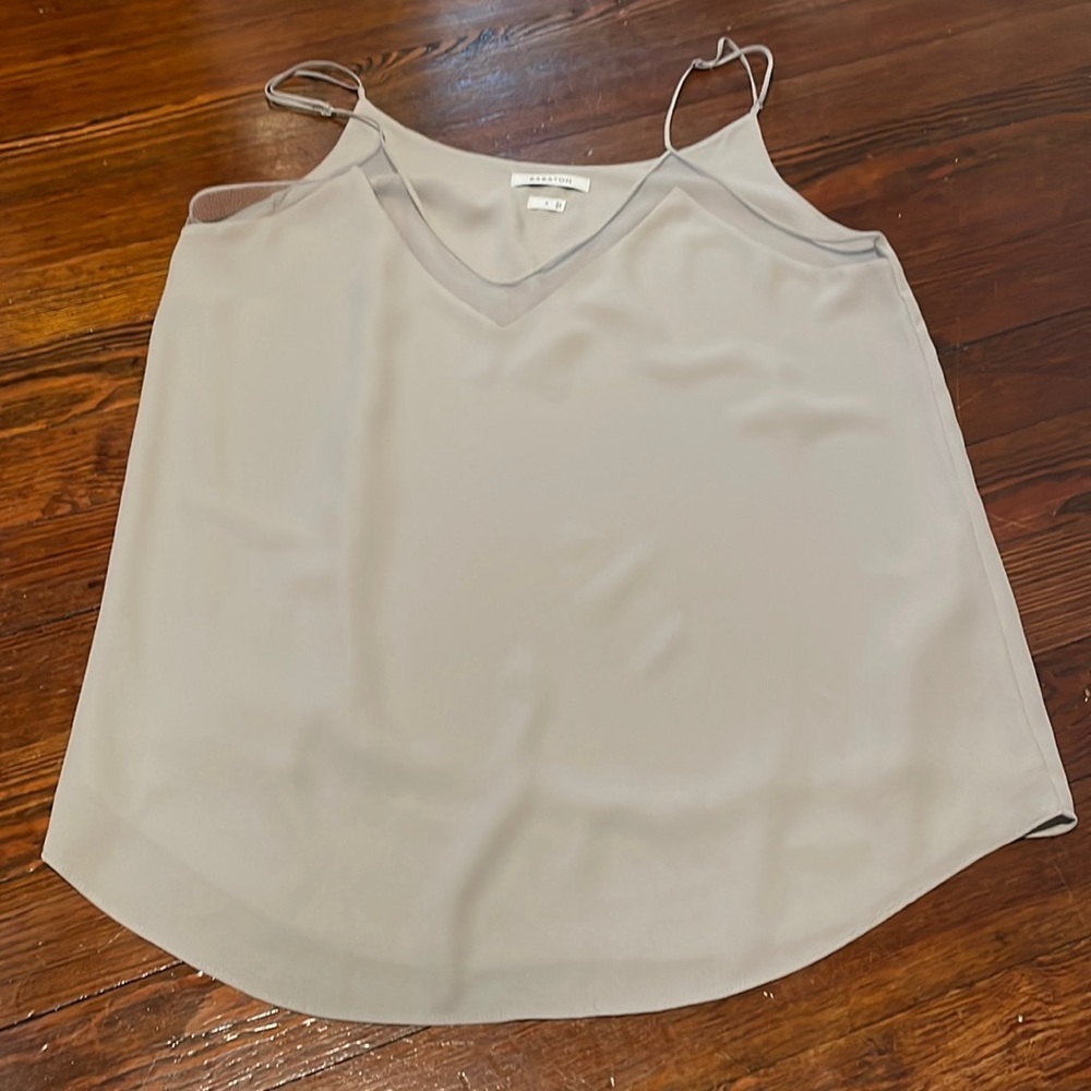 Babaton Women’s Gray Spaghetti Strap Blouse Size S